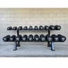 275KG Round Black Rubber Dumbbells with Dumbbell Rack (EZ037C275KG) Thick Handle 10 Pairs