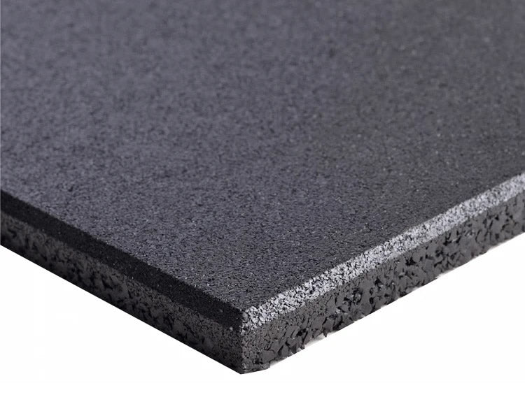 Rubber Mats Gym Tiles  BLACK 500x500mm 15mm