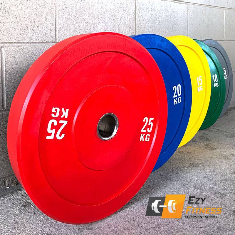 120KG Color Bumper Combo: Olympic Bar 7ft 700lbs 2.2m+100KG Color Plates D445mm - www.ezyliving.co.nz